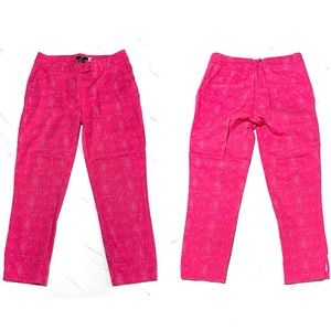 H&M Bright Pink Comfy Capri Crop Work Pants Size 2